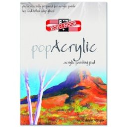 Set 2 x Bloc Desen Pop Acrylic Alb, 10 Coli