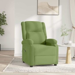 Fotoliu rabatabil electric, verde deschis, catifea GartenMobel Dekor