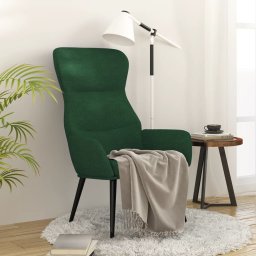 Scaun de relaxare, verde închis, material textil GartenMobel Dekor