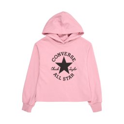 CONVERSE Bluză de molton roz / negru