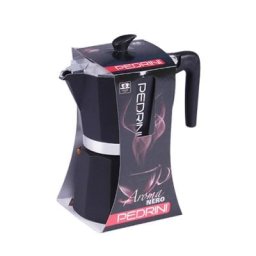 Cafetiera Moka Pedrini 9114-8 | 6 Cesti, Aluminiu, Gri Inchis