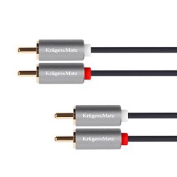 Cablu RCA Kruger Matz KM1211 | 2RCA-2RCA, 3m, Basic