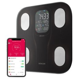 Cantar Smart Fitness Sencor S-SBS9002BK | Bluetooth, Analiza Corporala, App