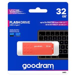 Stick USB Goodram UME3 PLYFD32GGUM3O | 32GB, USB 2.0, Portocaliu