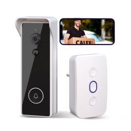 Sonerie Video Calex Smart 2K 5501000801 | WiFi, Difuzor Wireless, Negru