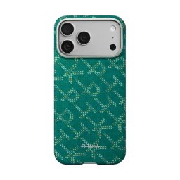 Husa Pitaka iPhone 17 Pro Max KI1701PTKP | Ultra-Slim, PitaTap, Monogram Gold/Green