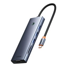 HUB Baseus UltraJoy B0005280C811-00 | 10-in-1, USB-C, HDMI 4K, VGA, 3x USB-A 3.0, RJ45