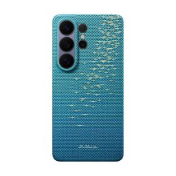 Husa Pitaka KS2607U | Samsung Galaxy S26 Ultra, Glints of Gold, Edge, Albastru