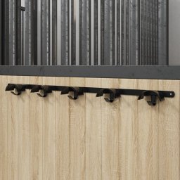 Cuier pentru 5 capestre, 5 carlige, negru, fier GartenMobel Dekor