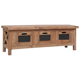 Comoda TV cu 3 sertare, 120 x 30 x 40 cm, lemn masiv de mahon GartenMobel Dekor