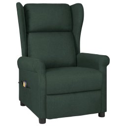 Fotoliu de masaj, verde închis, material textil GartenMobel Dekor