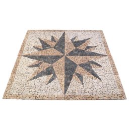Placi mozaic cu model de vant Multicolour 120 x 120 cm Marmura GartenMobel Dekor