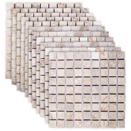 Placi de mosaic Crem 30 x 30 cm Marmura GartenMobel Dekor