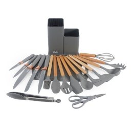 Set ustensile 19 piese Oliver Voltz OV51612BG, Cutite, Silicon, Organizator, Tocator, Gi