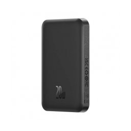 Baterie Externa Wireless BASEUS Magnetic Mini, 5000mAh, 20W, PD + FQI, 1 x QI - 1 x USB-C, Black
