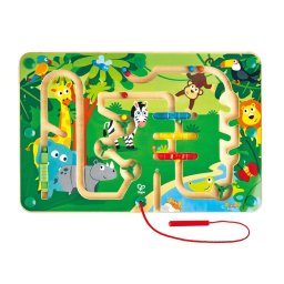 Joc de indemanare din lemn - Labirint magnetic Jungla