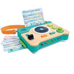Jucarie interactiva din bambus, laborator cu melodii, panou DJ multifunctional, volum reglabil, Hape
