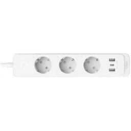 TP-Link SMART WI-FI SOCKET TAPO P300, Protocol: IEEE 802.11b/g/n, Bluetooth 4.2, 2.4 GHz, Cerințe de sistem, Android 5 sau mai recent, iOS 10 sau mai recent, Dimensiuni: 268*55*40mm, cablu de 1.5m, voltaj maxim: 2300W, 10A, 3 prize, 2 x USB.