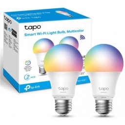 TP-Link Tapo L530E 2 PACK Smart bulb Multicolor Wi-Fi, E27, Wi-Fi Protocol IEEE 802.11b/g/n, Wi-Fi Frequency: 2.4 GHz Wi-Fi, 806 lumeni, 8.7 W, 2,500 K~ 6,500 K, Switching Circles 15,000.