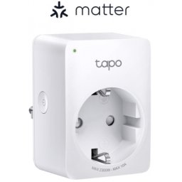 TP-LINK TAPO P100M Mini priză Wi-Fi smart, compatibilă cu Matter, WIFI Protocol: IEEE 802.11b/g/n, Bluetooth, 2.4Ghz, Dimensiuni: 72 × 51 × 40 mm, Cerinte de alimentare: 100-240V~, Incarcare maxima: 2,300W, 10A.