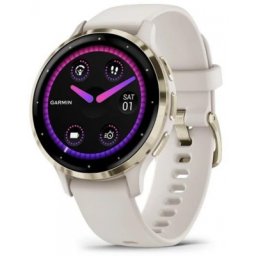 Ceas Garmin Venu 3S, Ivory/ Soft Gold