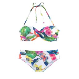 LASCANA Costum de baie două piese albastru / roz / alb