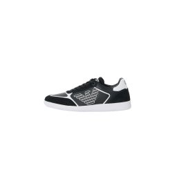 EA7 Emporio Armani Sneaker low 'NEW HERITAGE EAGLE' negru / alb
