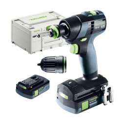 Festool - TXS 18 C 3,0-Plus - Masina de gaurit si insurubat cu 2 acumulatori si incarcator, Li-Ion, 18 V, 3 Ah, 40 Nm, valiza speciala, accesorii