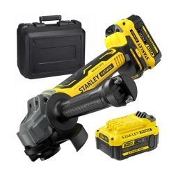 Stanley - SFMCG700M2K - Polizor unghiular cu 2 acumulatori si incarcator, Li-Ion, 18 V, 4 Ah, 125 mm, valiza plastic