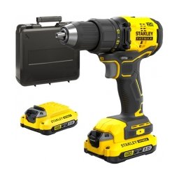 Stanley - SFMCD710D2K - Masina de gaurit si insurubat cu 2 acumulatori si incarcator, Li-Ion, 18 V, 2 Ah, 60 Nm, valiza plastic