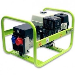 Generator de curent pe benzina PRAMAC E8000, portabil, trifazat, 7.0 kVA, cu AVR, motor Honda, PA702TH1000
