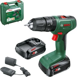 Mașină de găurit cu percuție cu acumulator EasyImpact 18V-40, 2x baterie Li-ion 1.5Ah, carcasă, Verde