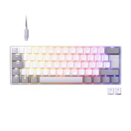 Tastatura mecanica Gaming CLIPPER PRO MINI 60 MGX Hyperdrive Core Hall Effect Switches compatibila PC/MAC/PS/XBOX 8K hyper-polling IP57-rated Alb