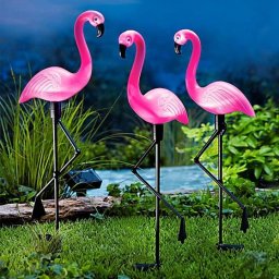 Set 3 x Lampa Solara estetica exterioara de gradina model "Flamingo" FAVLine Selection