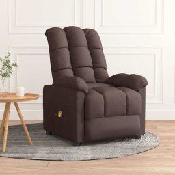 Fotoliu de masaj, maro închis, material textil GartenMobel Dekor