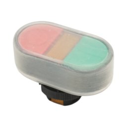 Cap buton comanda dublu rosu-verde cu capac protectie Ø22 mm LAY5 Breckner