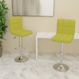 Scaune de bar, 2 buc., verde, material textil GartenMobel Dekor