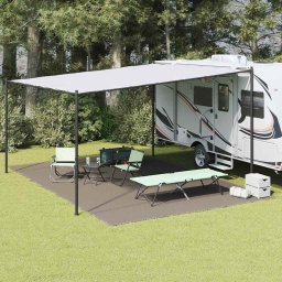 Covoare pentru Cort Manual Gri deschis 600 x 250 cm Polietilena GartenMobel Dekor