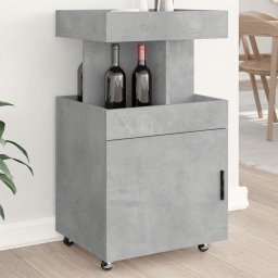 Carucior de bar, gri beton, 50x41x89 cm, lemn prelucrat GartenMobel Dekor