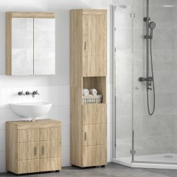 Set dulap baie TULUM Stejar Sonoma 37 x 31,5 x 203 cm GartenMobel Dekor