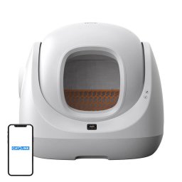 Litiera Smart pentru Pisici Catlink BayMax Lite cu Autocuratare Volum 65L Control prin Aplicatie Alb