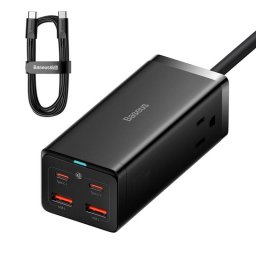 Prelungitor Baseus PowerCombo US 1x Priza 2x USB-A 2x USB-C Negru