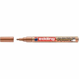 Marker permanent Edding 751 cu vopsea, corp metalic, varf rotund, 1-2 mm, cupru metalic