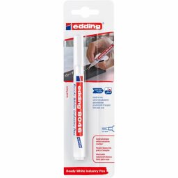 Marker utilizari industriale Edding 8046, varf rotund, 1-3 mm, alb, 1 buc/blister