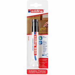 Marker Edding 950 cu pasta, varf de ceara, 10 mm, negru, 1 buc/blister