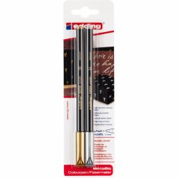Marker Edding 1200 tip carioca, varf 1-3 mm, auriu/argintiu