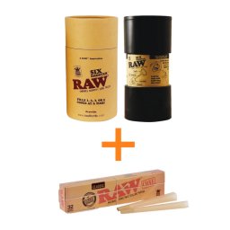 Combo Raw Black Incarcator rapid Six Shooter + Conuri pre-rulate Raw KS x32