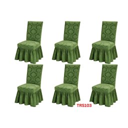 Huse Elastice Pt Scaune, Universale, 6 Buc./Set, Jacquard, Cod TRS103