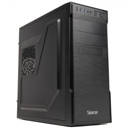 CARCASA SPACER - office, Middle Tower, ATX, APOLLO, sursa 250W (250W for 500 Desktop PC), USB 3.0 x 2, USB Type C x 1, HD Audio, black, SPCS-OC-APOLLO-250W (timbru verde 0.8 lei)
