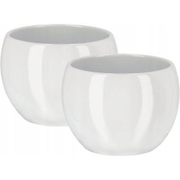 Ghiveci ceramic fi10 alb set de 2 buc.